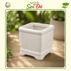 Chậu Gốm Mini Hình Vuông Tráng Men