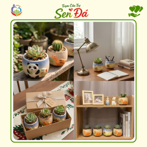 Chậu Gốm Mini Hình Khủng Long
