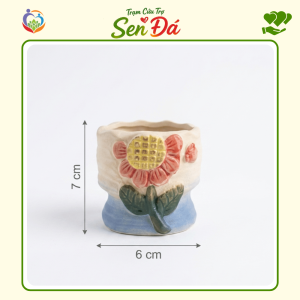 Chậu Gốm Mini Hình Hoa Hướng Dương