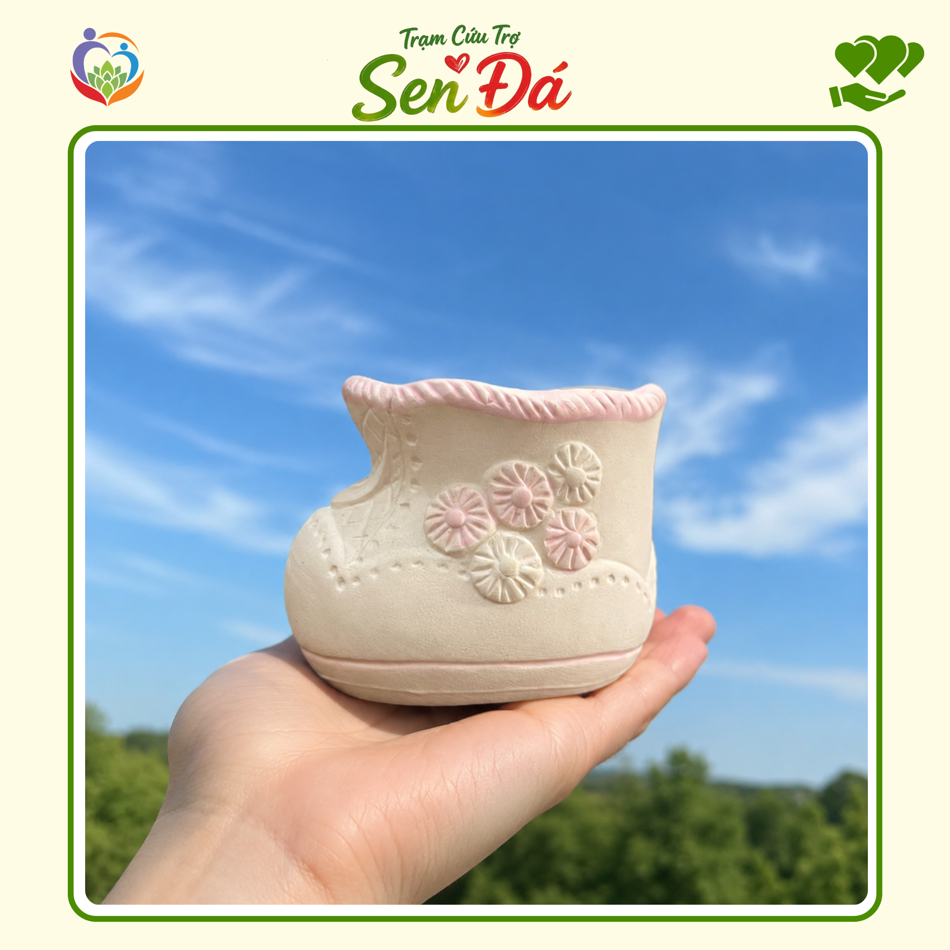 Chậu Gốm Mini Hình Giày