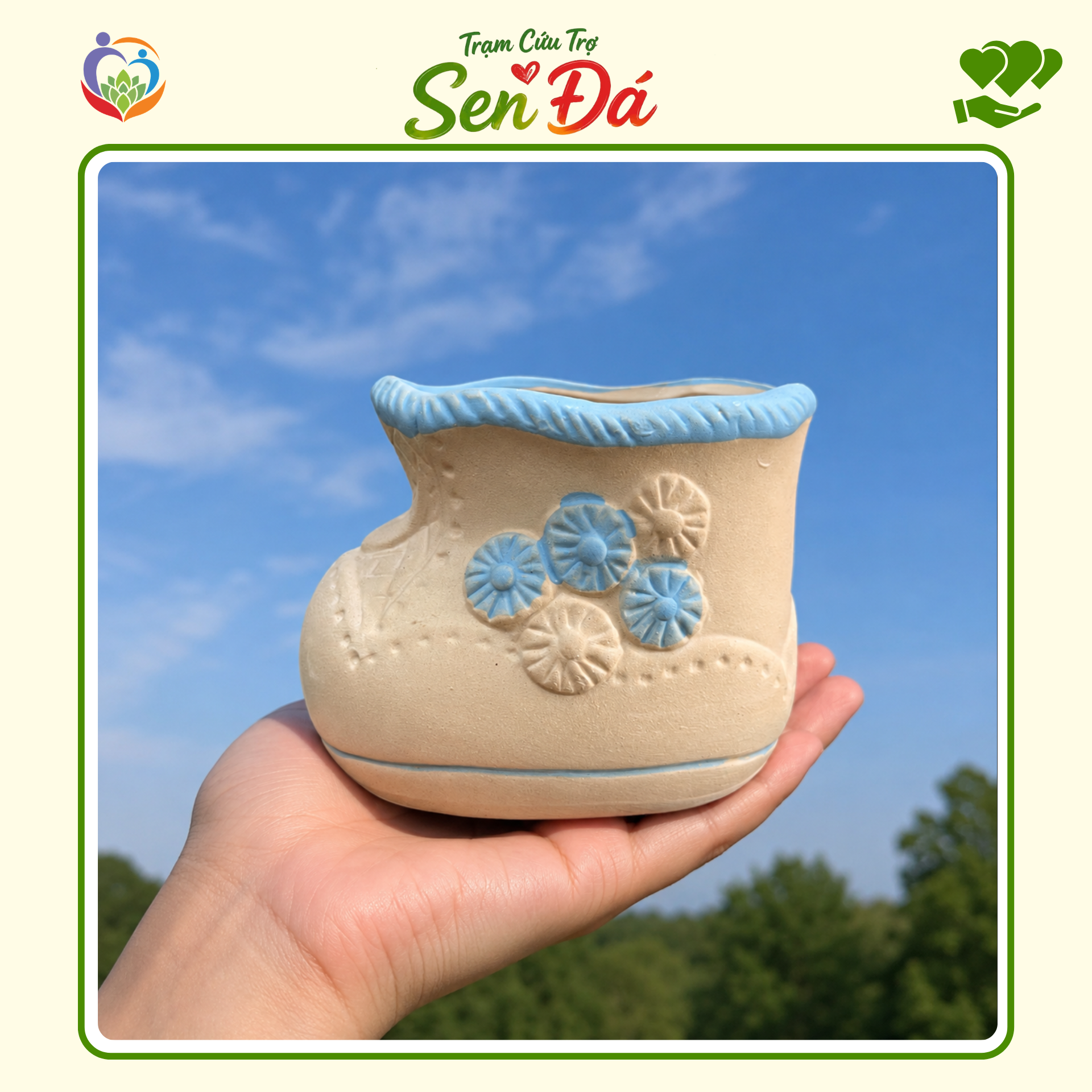 Chậu Gốm Mini Hình Giày