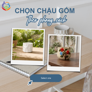 chọn chậu gốm theo phong cách