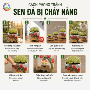 Cách phòng tránh sen đá bị cháy nắng