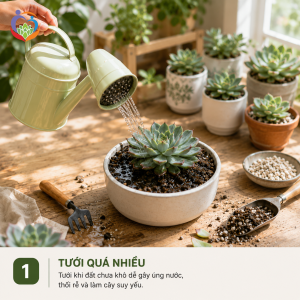 Sai lầm 1: Tưới quá nhiều